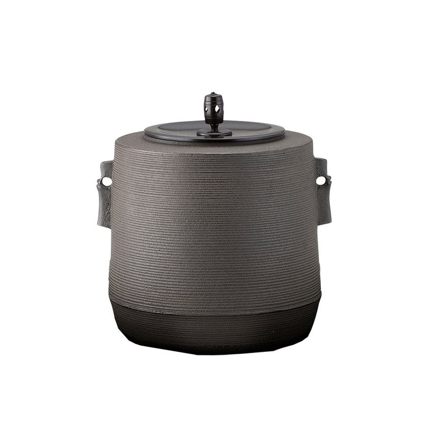 茶道具 風炉釜（ふろがま） 筒釜 糸目 菊地政光