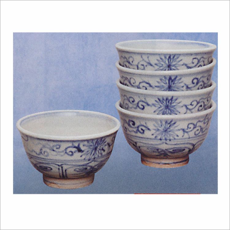 茶道具 汲出茶碗 安南唐草 五客 太仙窯 茶碗