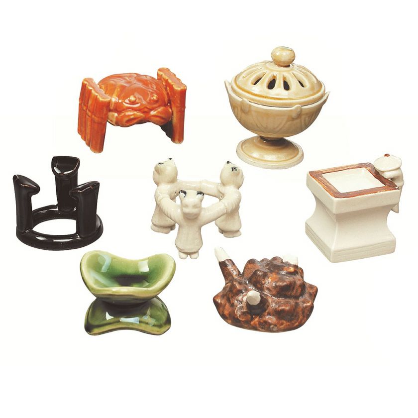 茶道具 蓋置（ふたおき） 七種蓋置 色変 五陶 