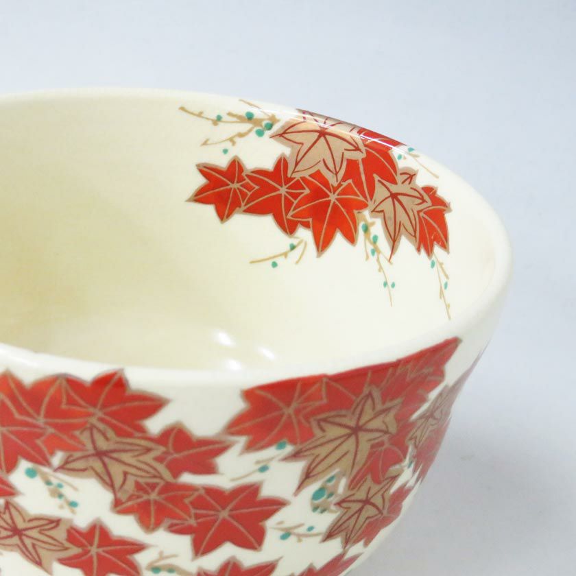 茶道具 抹茶茶碗（まっちゃちゃわん） 茶碗 仁清 紅葉 宮地英香