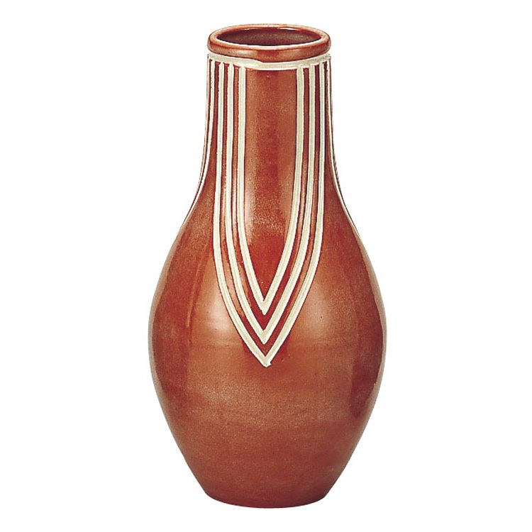 茶道具 杓立 赤楽 笹紋 松楽窯