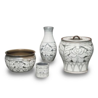 茶道具 皆具（かいぐ） 皆具 紺紫交趾 菊唐草 谷口 菁嵐 作