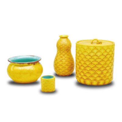【数量限定】 茶道具 横石嘉助 青海波 交趾 皆具 皆具（かいぐ） その他