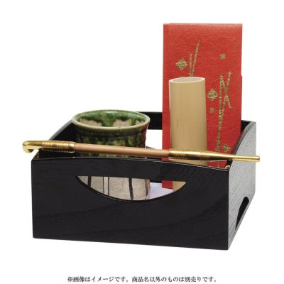 茶道具 莨盆（煙草盆・たばこぼん） 黒四方莨盆 惺斎好写 中村湖彩 商品名以外のものは別売です。