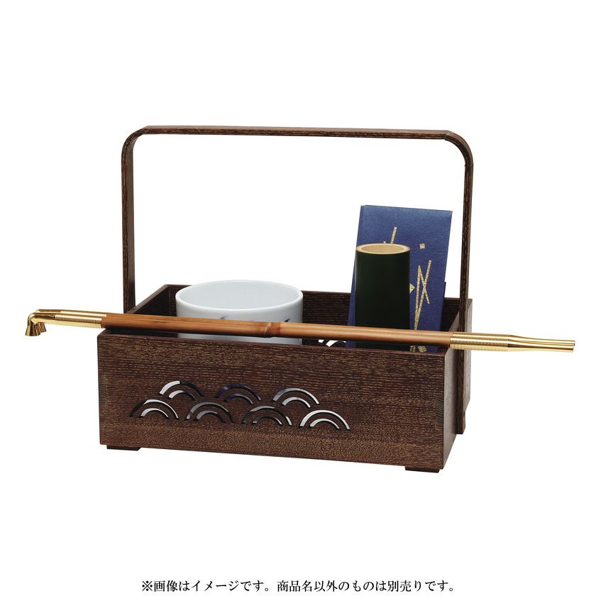 茶道具　箸洗い　溜塗小吸物椀　内青海波紋　10客入り 箸洗椀 金縞紋 黒 漆器の井助