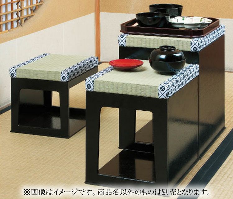 茶器　茶道具　座椅子　茶事座椅子　近藤さんのちょっと椅子　黒掻合塗り 茶道具 座椅子 近藤さんのちょっと椅子 黒掻合塗 茶道 : 茶道具