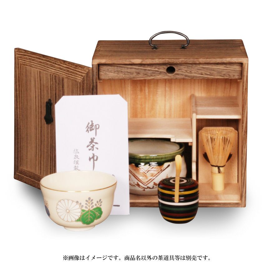 R》茶道具 ことたりる 焼桐 旅箪笥 豊印 元箱 （240611E6）