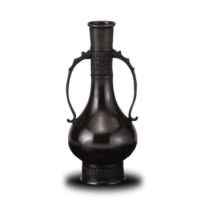 o112149 伝統工芸 っぽかっ 銅製 薄端 茶道具 華道具 花器 花入 紙箱付 