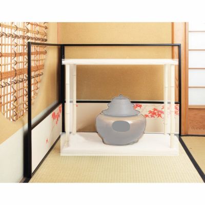 茶道具 風炉先屏風 2尺4寸 松月堂 中村清兄扇面画 而妙斎宗匠 入