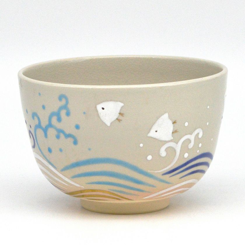 Ｓ３１　茶碗　九客　『水出宋絢造』『大津絵』『絵変わり数茶碗』　共箱　茶道具 茶道具 茶碗 御本 波千鳥 水出宋絢