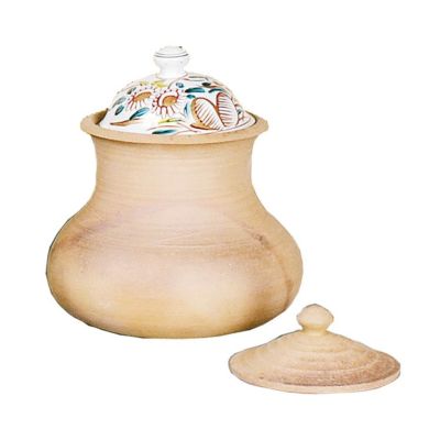 茶道具 水指（水差・みずさし） 水指 ハンネラ 赤絵替蓋付 太