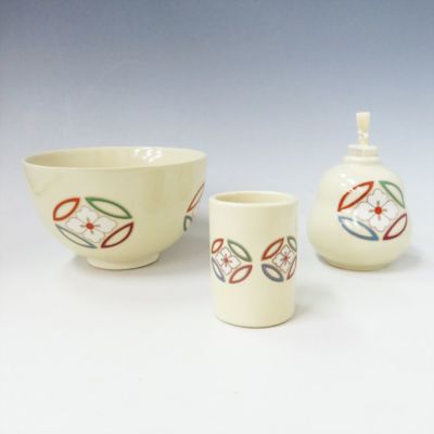 三点セット（茶碗・振出・茶巾筒） | 千年の香り 千紀園