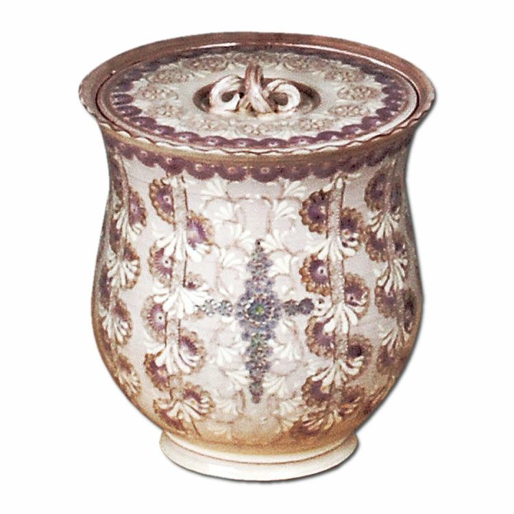 茶道具 水指 紫彩華紋 森里陶楽作