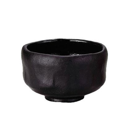【送料無料】 楽茶碗（らくちゃわん） 茶道具 野点茶碗 小茶碗 松楽窯 黒楽 工芸品