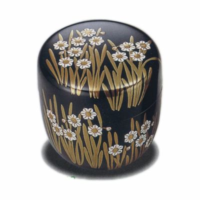 ★遠山蒔絵師★大棗★呉藤穣太郎★ 茶道具 山中塗 呉藤穣太郎作 四君子蒔絵 大棗 共箱 V R5448