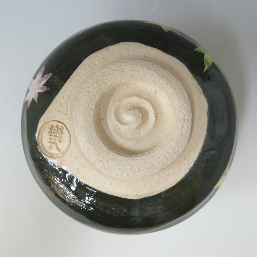 b444 【新品・未使用】楽茶碗 彩紅葉 吉村楽入 木箱 茶道具 b444 【新品・未使用】楽茶碗 彩紅葉 吉村楽入 木箱 茶道具