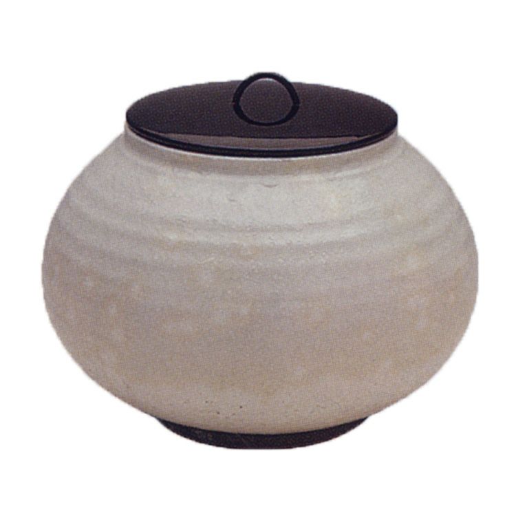 茶道具 粉引 一重口 水指 宇田佐平