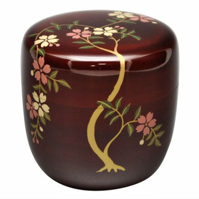 うさぎ蒔絵　長棗　中村宗悦　茶道具　送料無料 11387_1.jpg