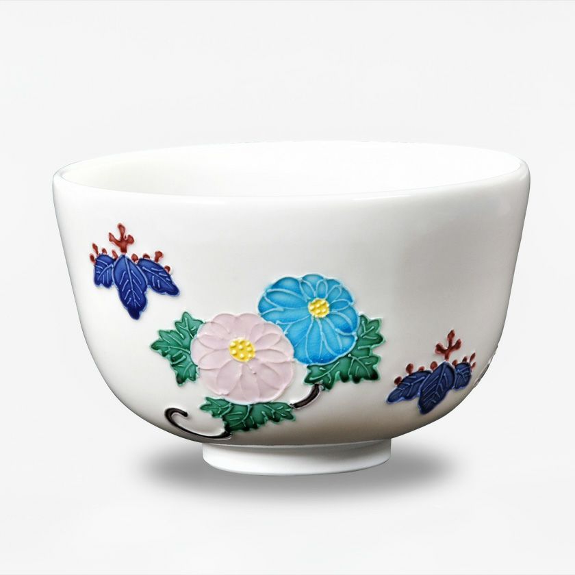中村翠嵐　紺紫交趾菊桐　茶碗　抹茶碗　茶道具 茶道具 抹茶茶碗（まっちゃちゃわん） 茶碗 交趾 菊桐 中村 翠嵐