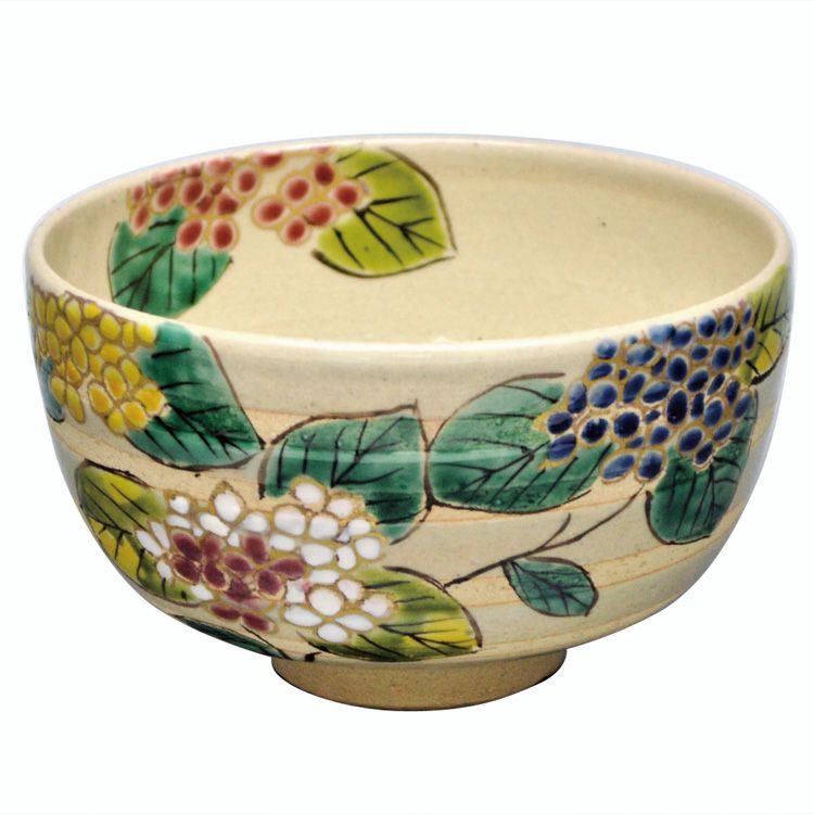 茶道具 抹茶茶碗（まっちゃちゃわん） 茶碗 掛分 アジサイ 中村 与平