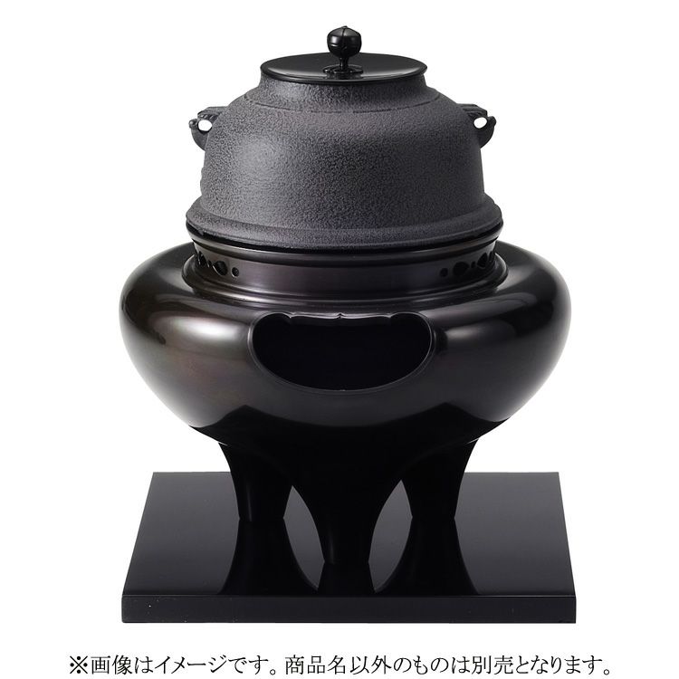 茶道具】 臨める 敬典釜添唐銅鬼面風炉釜 釜師 浄雲作 釜 