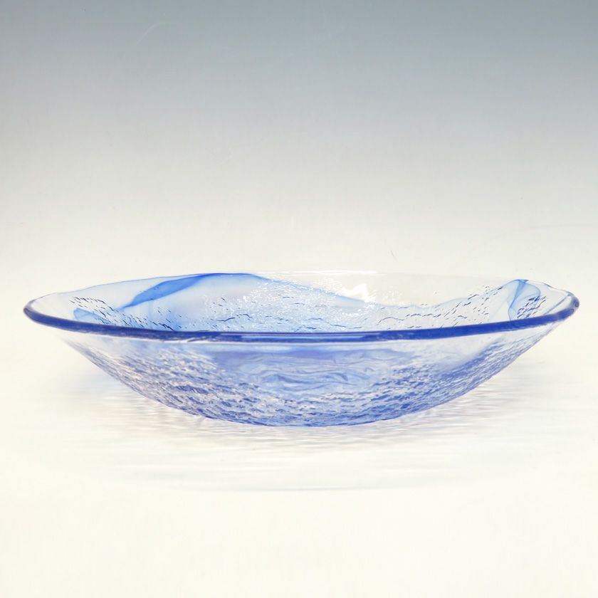 田中常男　ガラス　『義山菓子器』　大皿 茶道具 菓子器（かしき） 薄氷皿 義山 | 千年の香り 千紀園