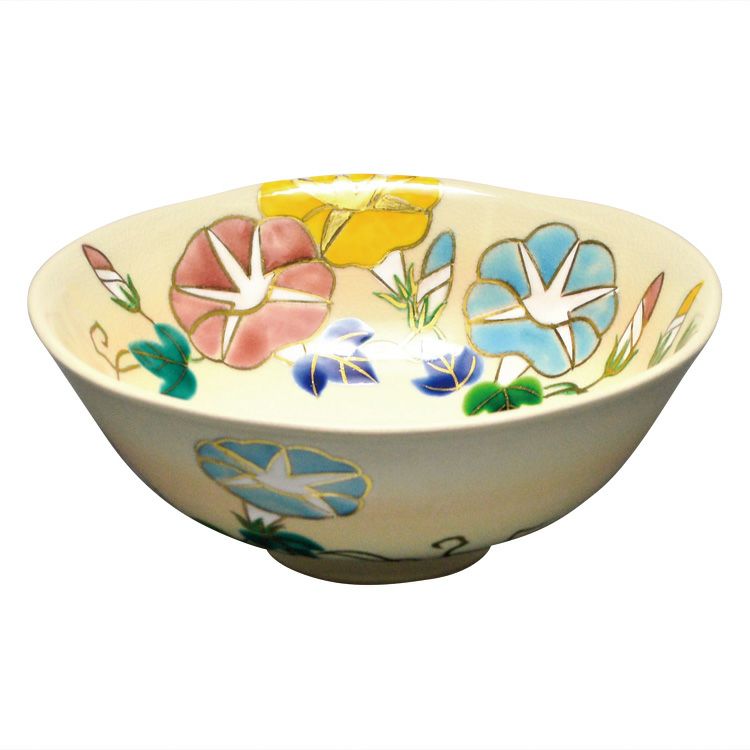 茶道具 平茶碗（ひらちゃわん） 平茶碗 色絵 朝顔 伊坂 清香 抹茶茶碗は茶の湯文化である表千家・裏千家の茶道具や抹茶を専門に扱う千紀園（せんきえん）が通販で販売しています。茶会また初心者向けのお稽古用にご利用いただける抹茶碗です。贈り物・ギフトにも人気です。