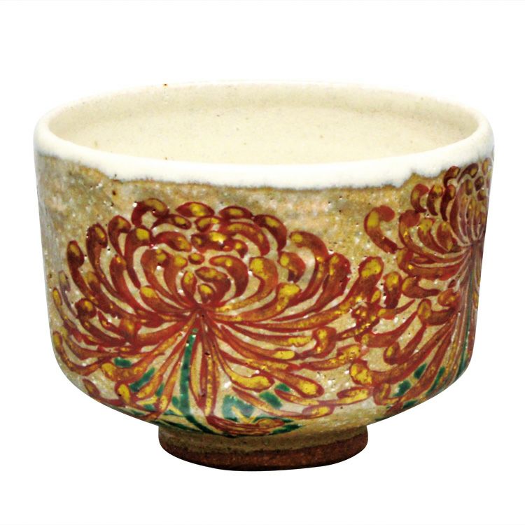 茶道具 抹茶茶碗（まっちゃちゃわん） 茶碗 而妙斎好写 菊絵 中村 良二 抹茶茶碗は茶の湯文化である表千家・裏千家の茶道具や抹茶を専門に扱う千紀園（せんきえん）が通販で販売しています。茶会また初心者向けのお稽古用にご利用いただける抹茶碗です。贈り物・ギフトにも人気です。