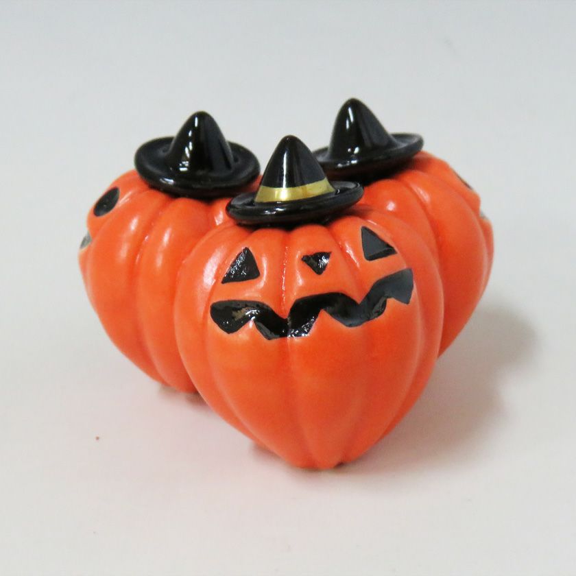 茶道具 蓋置（ふたおき） 蓋置 三つかぼちゃ ハロウィン 今岡 三四郎