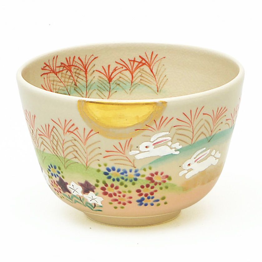 茶道具 抹茶茶碗（まっちゃちゃわん） 茶碗 色絵 秋草うさぎ 川上 真琴 抹茶茶碗は茶の湯文化である表千家・裏千家の茶道具や抹茶を専門に扱う千紀園（せんきえん）が通販で販売しています。茶会また初心者向けのお稽古用にご利用いただける抹茶碗です。贈り物・ギフトにも人気です。