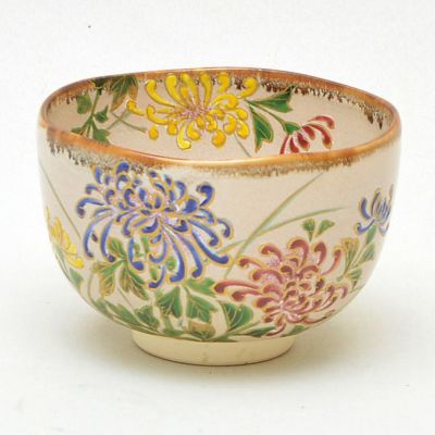 茶道具 抹茶茶碗（まっちゃちゃわん） 茶碗 乾山 菊 森下 秋彩