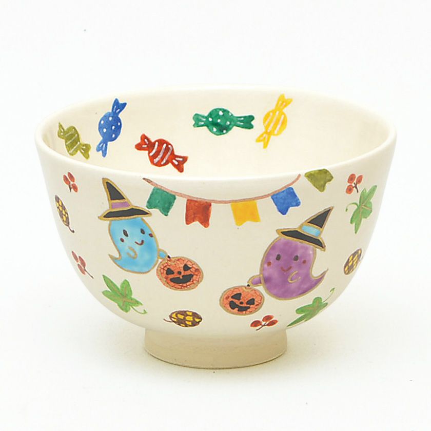 茶道具 抹茶茶碗（まっちゃちゃわん） 茶碗 色絵 ハロウィンモンスター