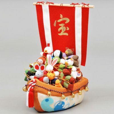 【茶道具】苔山筆 迎福宝船図　待合掛け　正月　茶掛　B812 茶道具 掛軸 掛け軸 一行 12ヶ月より選択 松濤泰宏筆 宗潤 まつ