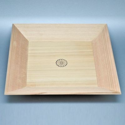 茶道具 盆（ぼん） 四方盆 伊勢神宮杉古木