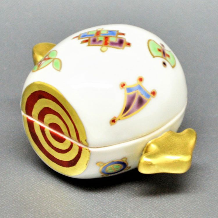 茶道具 羽子板香合 （Amazon.co.jp: 1223 茶道具 香合 染付 羽子板 