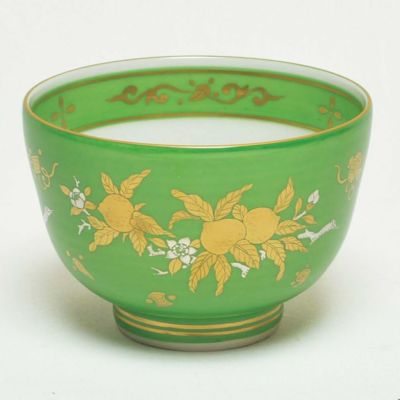 紅地金襴手 お茶碗 根曳松 玄山造 茶道具