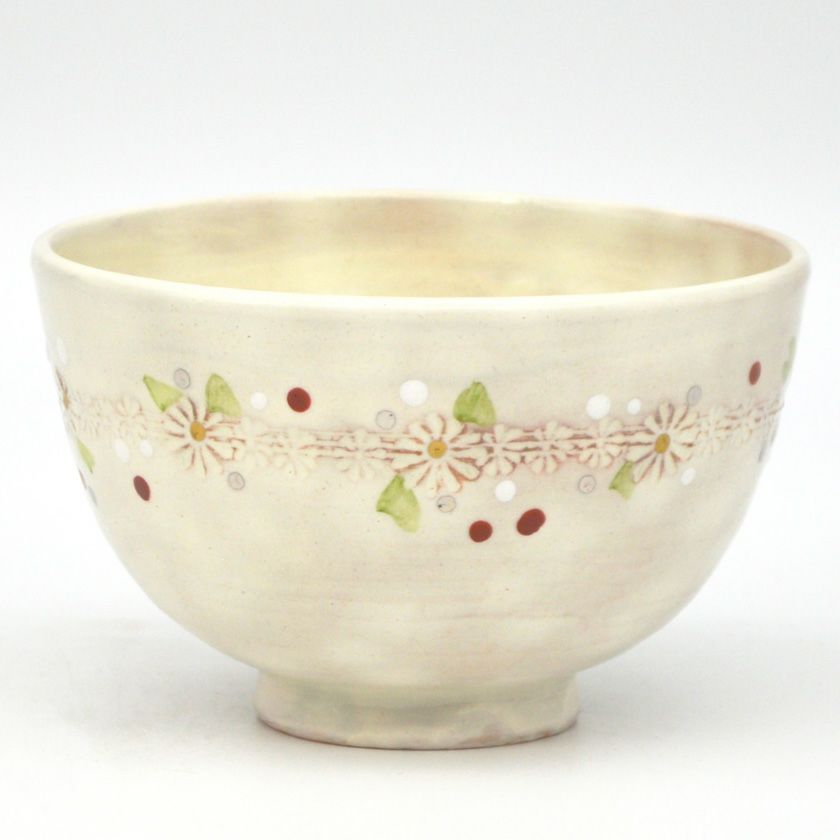 茶道具] [茶道具] 森里陶作 クリスマスリース茶碗 (共箱) 森里陶