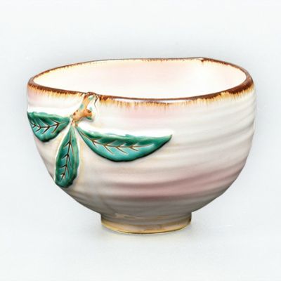 抹茶茶碗　桃の花 茶道具 抹茶茶碗（まっちゃちゃわん） 茶碗 桃型 桃の花 八木