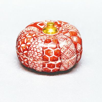 茶道具 香合（こうごう） 香合 色絵 南瓜 高野 昭阿弥 | 千年の
