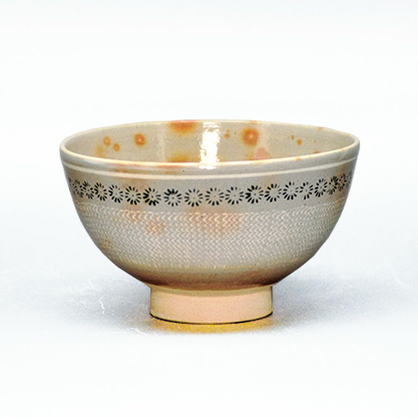 茶碗 織部自筆 暦午丈福茶碗 気にいれ