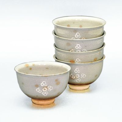 通販販売【茶道具】 数茶碗 伊羅保 刷毛目 5碗 or 10碗揃