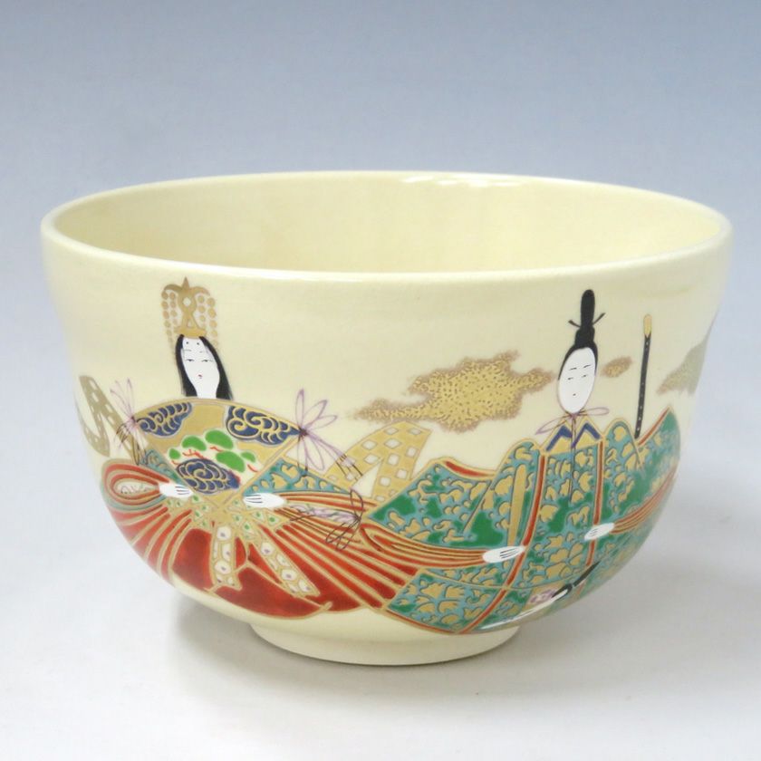 茶道具 抹茶茶碗（まっちゃちゃわん） 茶碗 仁清 内裏雛 宮地 英香 お雛様 桃の節句 上巳の節句 抹茶茶碗は茶の湯文化である表千家・裏千家の茶道具や抹茶を専門に扱う千紀園（せんきえん）が通販で販売しています。茶会また初心者向けのお稽古用にご利用いただける抹茶碗です。贈り物・ギフトにも人気です。