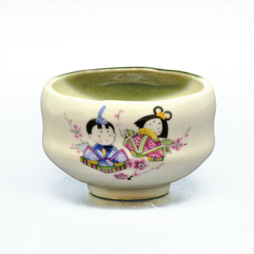 茶道具 小茶碗（こちゃわん） 小茶碗 織部 雛 豊窯 お雛様 桃の節句 上巳の節句 抹茶茶碗は茶の湯文化である表千家・裏千家の茶道具や抹茶を専門に扱う千紀園（せんきえん）が通販で販売しています。茶会また初心者向けのお稽古用にご利用いただける抹茶碗です。贈り物・ギフトにも人気です。