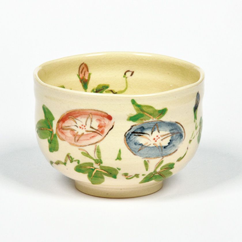 茶道具 小茶碗（こちゃわん） 小茶碗 朝顔 浅見 与し三 抹茶茶碗は茶の湯文化である表千家・裏千家の茶道具や抹茶を専門に扱う千紀園（せんきえん）が通販で販売しています。茶会また初心者向けのお稽古用にご利用いただける抹茶碗です。贈り物・ギフトにも人気です。
