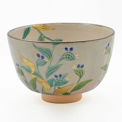茶道具 抹茶茶碗 乾山写 桜（N23-12）、京都 鈴木一点作、桐共箱
