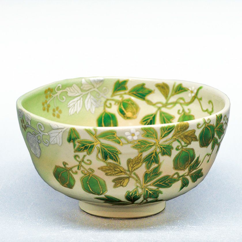 【12月スーパーSALE 15%OFF】 抹茶茶碗（まっちゃちゃわん） 茶道具 茶碗 風船かずら 掛分 工芸品