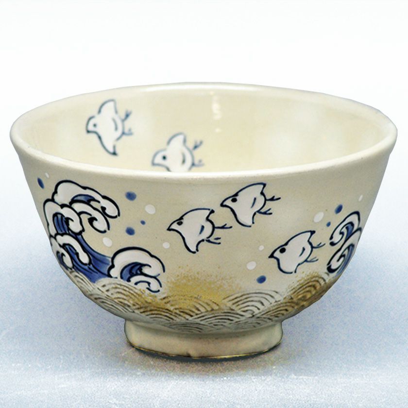 茶道具 抹茶茶碗（まっちゃちゃわん） 茶碗 粉引 波千鳥 清和窯 抹茶茶碗は茶の湯文化である表千家・裏千家の茶道具や抹茶を専門に扱う千紀園（せんきえん）が通販で販売しています。茶会また初心者向けのお稽古用にご利用いただける抹茶碗です。贈り物・ギフトにも人気です。