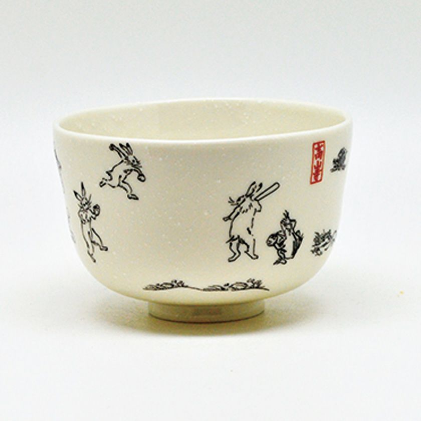 茶道具 抹茶茶碗（まっちゃちゃわん） 茶碗 スポーツ鳥獣戯画 野球 花月窯 抹茶茶碗は茶の湯文化である表千家・裏千家の茶道具や抹茶を専門に扱う千紀園（せんきえん）が通販で販売しています。茶会また初心者向けのお稽古用にご利用いただける抹茶碗です。贈り物・ギフトにも人気です。
