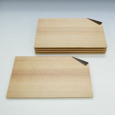 茶道具 菓子器（かしき） 杉角折銘々皿 煤竹 5枚組 | 千年の香り