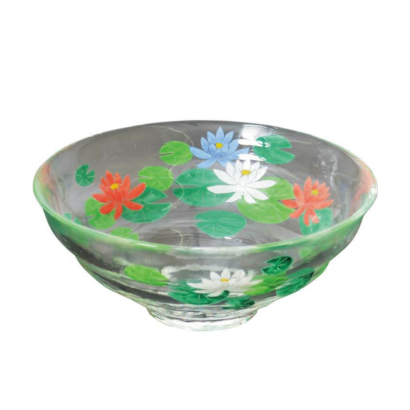 茶道具 平茶碗（ひらちゃわん） ガラス平茶碗 睡蓮 【耐熱】 松本 明日香 抹茶茶碗は茶の湯文化である表千家・裏千家の茶道具や抹茶を専門に扱う千紀園（せんきえん）が通販で販売しています。茶会また初心者向けのお稽古用にご利用いただける抹茶碗です。贈り物・ギフトにも人気です。